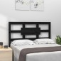 vidaXL Cabecero de cama madera maciza de pino negro 105,5x4x100 cm vidaXL Cabecero de cama madera maciza de pino negro 105,5x4x100 cm