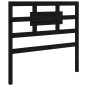 vidaXL Cabecero de cama madera maciza de pino negro 105,5x4x100 cm vidaXL Cabecero de cama madera maciza de pino negro 105,5x4x100 cm