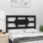vidaXL Cabecero de cama madera maciza de pino negro 105,5x4x100 cm vidaXL Cabecero de cama madera maciza de pino negro 105,5x4x100 cm