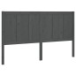 vidaXL Cabecero de cama madera maciza de pino gris 205,5x4x100 cm vidaXL Cabecero de cama madera maciza de pino gris 205,5x4x100 cm