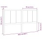 vidaXL Cabecero de cama madera maciza de pino gris 205,5x4x100 cm vidaXL Cabecero de cama madera maciza de pino gris 205,5x4x100 cm
