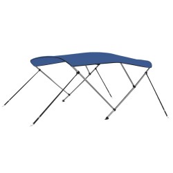 vidaXL Toldo Bimini de 3 arcos azul 183x196x137 cm