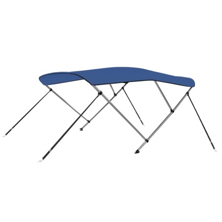 vidaXL Toldo Bimini de 3 arcos azul 183x196x137 cm
