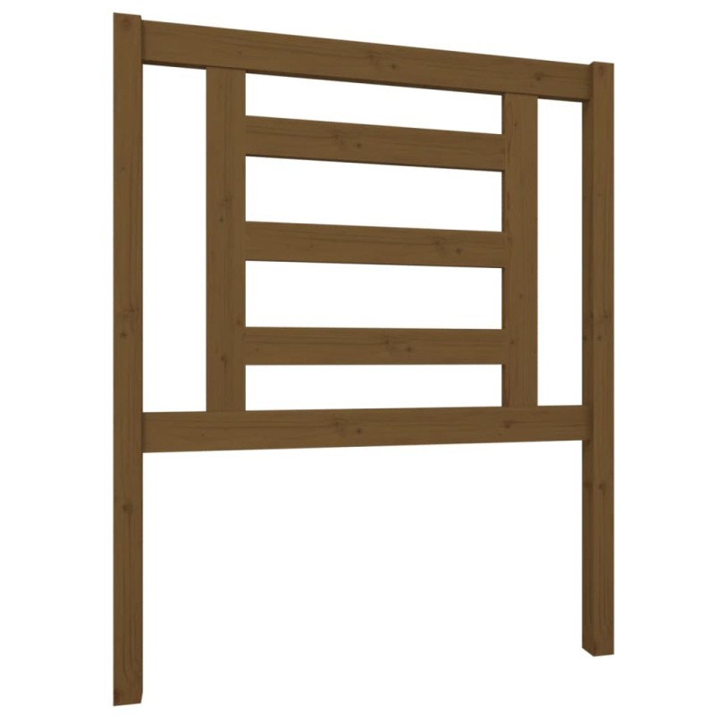 vidaXL Cabecero de cama madera maciza de pino marrón miel 81x4x100 cm vidaXL Cabecero de cama madera maciza de pino marrón miel 81x4x100 cm