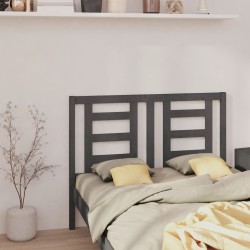 vidaXL Cabecero de cama madera maciza de pino gris 141x4x100 cm