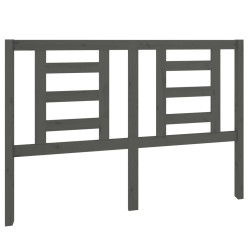 vidaXL Cabecero de cama madera maciza de pino gris 141x4x100 cm
