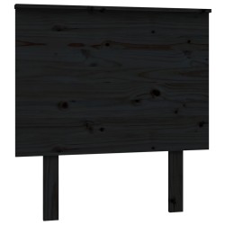 vidaXL Cabecero de cama madera maciza de pino negro 79x6x82,5 cm