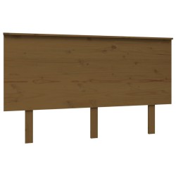 vidaXL Cabecero de cama madera maciza de pino marrón miel 139x6x82,5cm