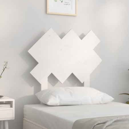 vidaXL Cabecero de cama madera maciza de pino blanco 72,5x3x81 cm