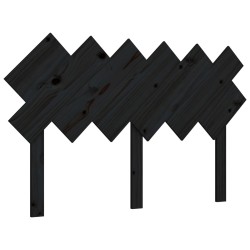 vidaXL Cabecero de cama madera maciza de pino negro 132x3x81 cm