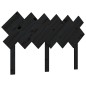 vidaXL Cabecero de cama madera maciza de pino negro 132x3x81 cm vidaXL Cabecero de cama madera maciza de pino negro 132x3x81 cm