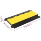 vidaXL Rampas protectoras de cables con 5 canales goma 90 cm vidaXL Rampas protectoras de cables con 5 canales goma 90 cm