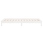 vidaXL Estructura de cama con LED madera maciza blanca 75x190 cm