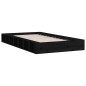 vidaXL Estructura cama madera maciza individual negro 75x190 cm