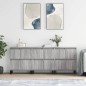 vidaXL Aparadores 3 uds madera contrachapada gris Sonoma vidaXL Aparadores 3 uds madera contrachapada gris Sonoma