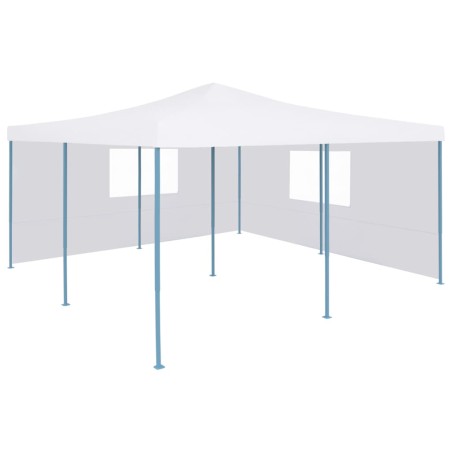 vidaXL Cenador plegable con 2 paredes blanco 5x5 m