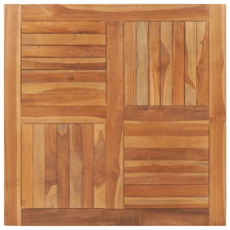 vidaXL Superficie de mesa cuadrada madera maciza de teca 90x90x2,5 cm