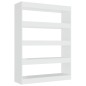 vidaXL Estantería/divisor de espacios blanco brillante 100x30x135 cm vidaXL Estantería/divisor de espacios blanco brillante 100x30x135 cm
