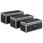 vidaXL Cajas de almacenamiento 3 unidades aluminio negro vidaXL Cajas de almacenamiento 3 unidades aluminio negro
