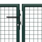 vidaXL Puerta de jardín de acero verde 400x100 cm