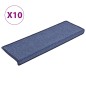vidaXL Alfombrillas de escalera 10 unidades azul 65x21x4 cm vidaXL Alfombrillas de escalera 10 unidades azul 65x21x4 cm