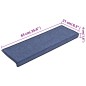 vidaXL Alfombrillas de escalera 10 unidades azul 65x21x4 cm vidaXL Alfombrillas de escalera 10 unidades azul 65x21x4 cm