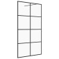 vidaXL Mampara de ducha accesible vidrio ESG claro negro 140x195 cm vidaXL Mampara de ducha accesible vidrio ESG claro negro 140x195 cm