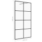 vidaXL Mampara de ducha accesible vidrio ESG claro negro 140x195 cm vidaXL Mampara de ducha accesible vidrio ESG claro negro 140x195 cm