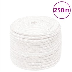 vidaXL Cuerda de barco polipropileno blanco intenso 14 mm 250 m