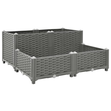 vidaXL Arriate polipropileno 80x80x38 cm