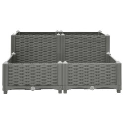vidaXL Arriate polipropileno 80x80x38 cm