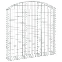 vidaXL Cesta gaviones forma arco hierro galvanizado 150x30x140/160 cm