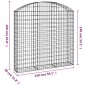 vidaXL Cesta gaviones forma arco hierro galvanizado 150x30x140/160 cm vidaXL Cesta gaviones forma arco hierro galvanizado 150x30x140/160 cm