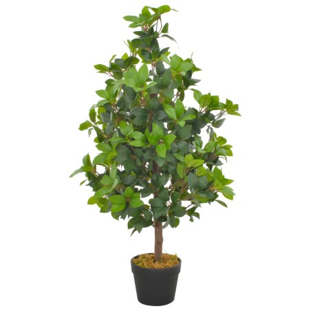 vidaXL Planta artificial árbol de laurel con macetero 90 cm verde