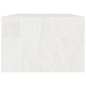 vidaXL Mesa de centro de madera maciza de pino blanco 110x50x34 cm