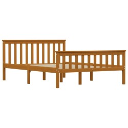 vidaXL Estructura de cama madera maciza pino marrón miel 140x200 cm 