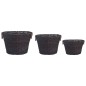 vidaXL Set de cestas apilables para leña 3 uds sauce marrón oscuro vidaXL Set de cestas apilables para leña 3 uds sauce marrón oscuro