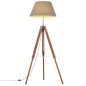 vidaXL Lámpara de trípode madera maciza de teca marrón y gris 141 cm vidaXL Lámpara de trípode madera maciza de teca marrón y gris 141 cm