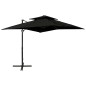 vidaXL Sombrilla voladiza con cubierta doble negro 250x250 cm vidaXL Sombrilla voladiza con cubierta doble negro 250x250 cm