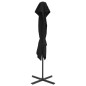 vidaXL Sombrilla voladiza con cubierta doble negro 250x250 cm vidaXL Sombrilla voladiza con cubierta doble negro 250x250 cm