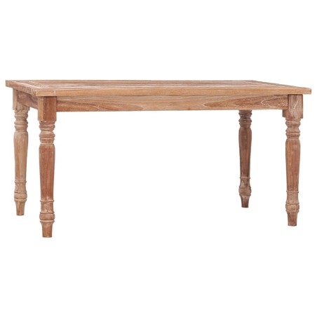 vidaXL Mesa café Batavia 90x50x45 cm madera teca maciza blanqueada