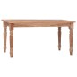 vidaXL Mesa café Batavia 90x50x45 cm madera teca maciza blanqueada