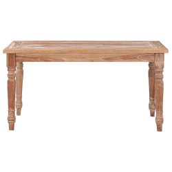 vidaXL Mesa café Batavia 90x50x45 cm madera teca maciza blanqueada