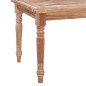 vidaXL Mesa café Batavia 90x50x45 cm madera teca maciza blanqueada