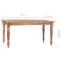 vidaXL Mesa café Batavia 90x50x45 cm madera teca maciza blanqueada