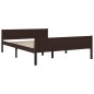vidaXL Estructura de cama madera maciza pino marrón oscuro 140x200 cm vidaXL Estructura de cama madera maciza pino marrón oscuro 140x200 cm