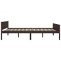 vidaXL Estructura de cama madera maciza pino marrón oscuro 140x200 cm vidaXL Estructura de cama madera maciza pino marrón oscuro 140x200 cm