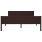 vidaXL Estructura de cama madera maciza pino marrón oscuro 140x200 cm vidaXL Estructura de cama madera maciza pino marrón oscuro 140x200 cm