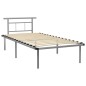 vidaXL Estructura de cama de metal gris 100x200 cm vidaXL Estructura de cama de metal gris 100x200 cm