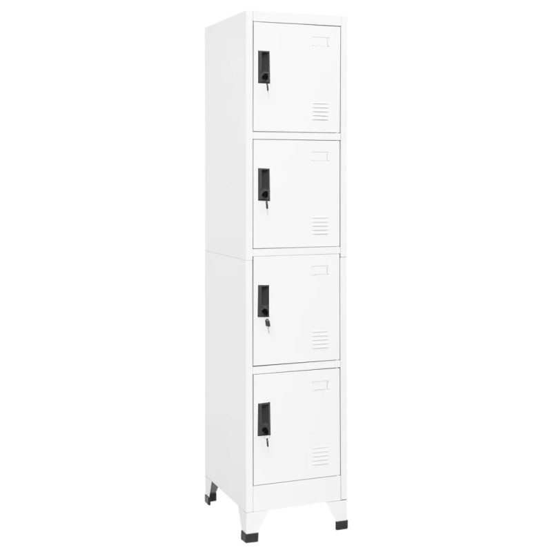 vidaXL Taquilla de acero blanco 38x45x180 cm